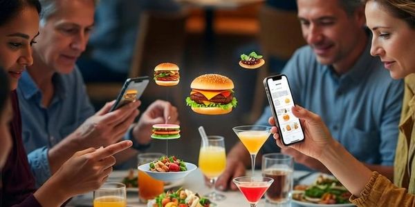 Augmented reality dining experience with 3D food models