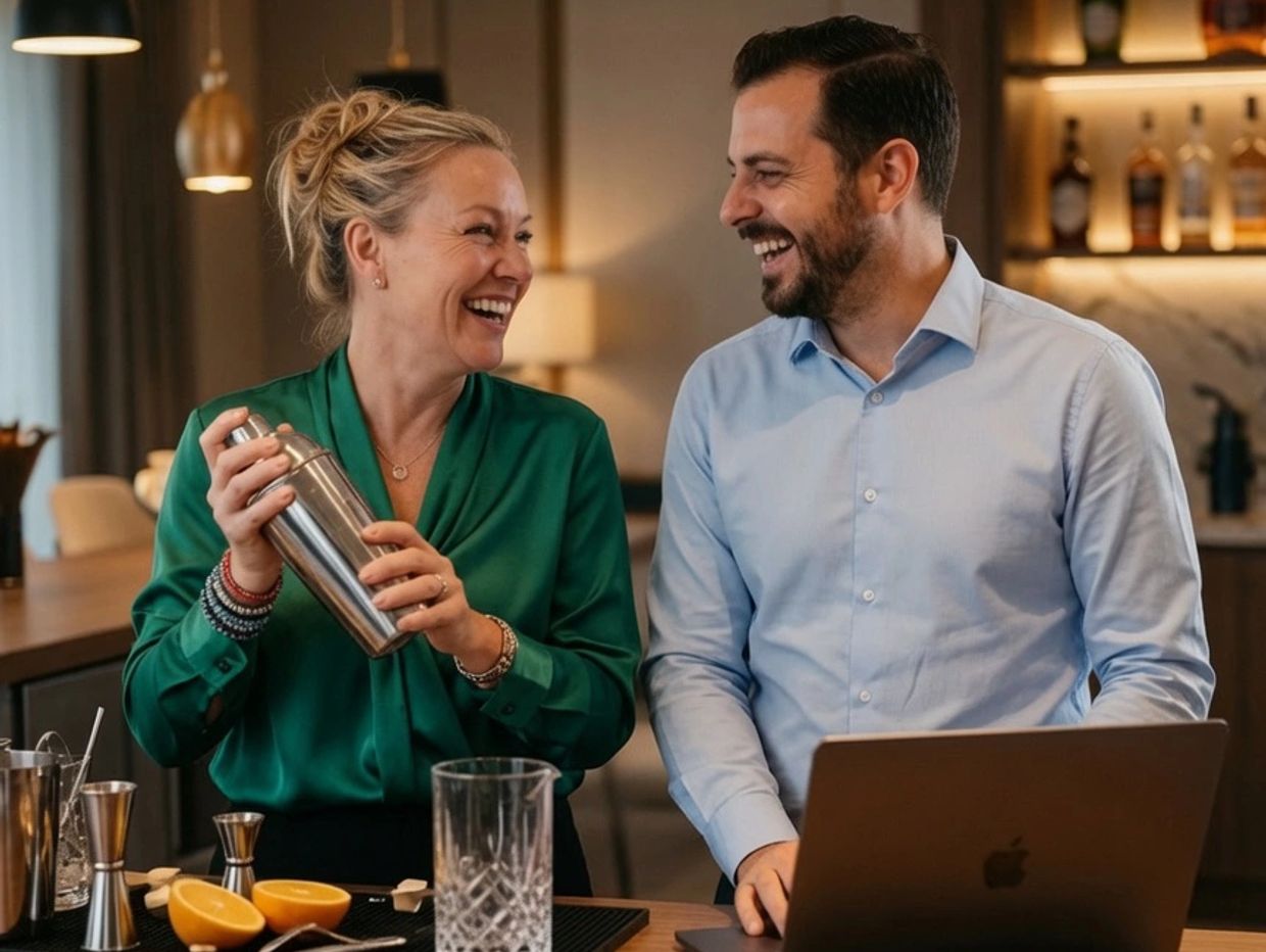 The Secret Server founders in a restaurant setting
